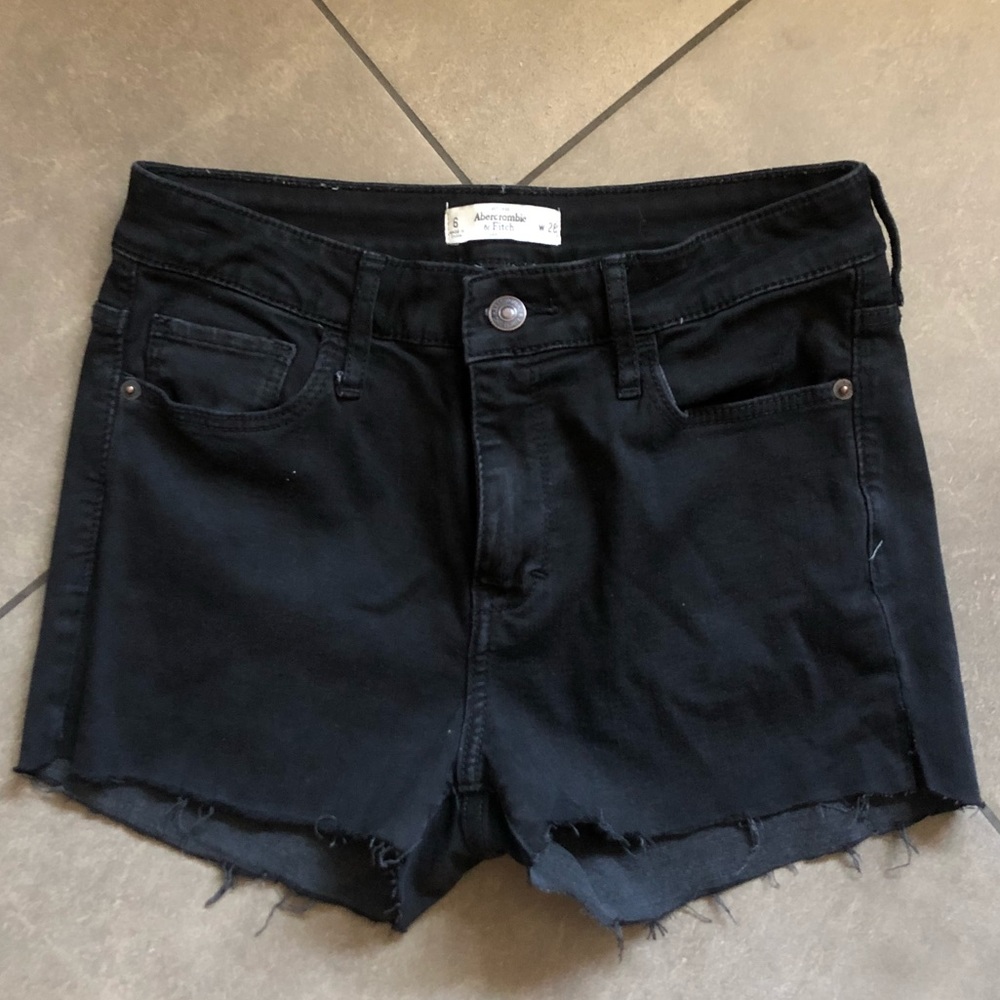Abercrombie & Fitch High Waisted Black Shorts